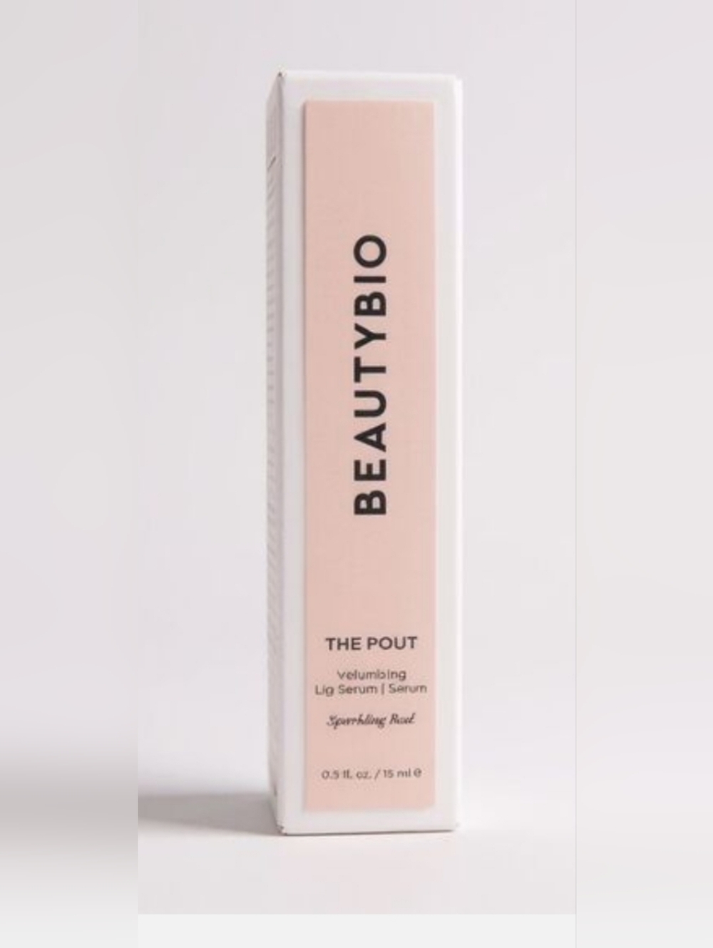 BeautyBio SEALED! NIB! The Pout Volumizing Lip Serum in Sparkling Rose. .5fl oz